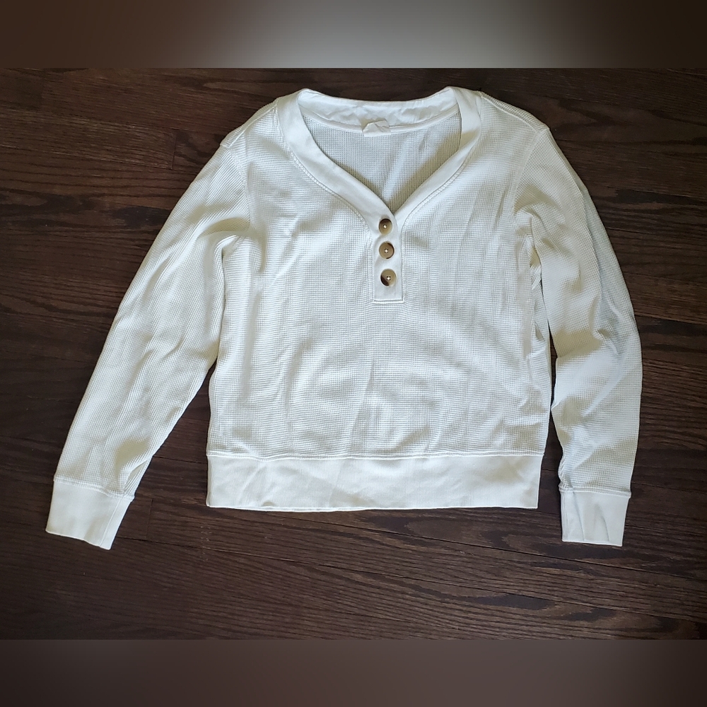 Pact Cream Waffle Henley Lounge Set - Picture 2 of 9
